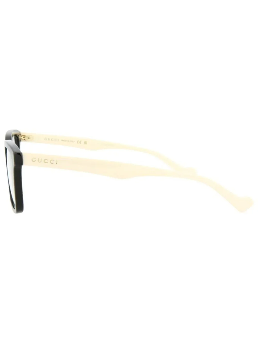 New Gucci Women's Eyeglasses Square Rectangle Acetate Frame Mens Black White